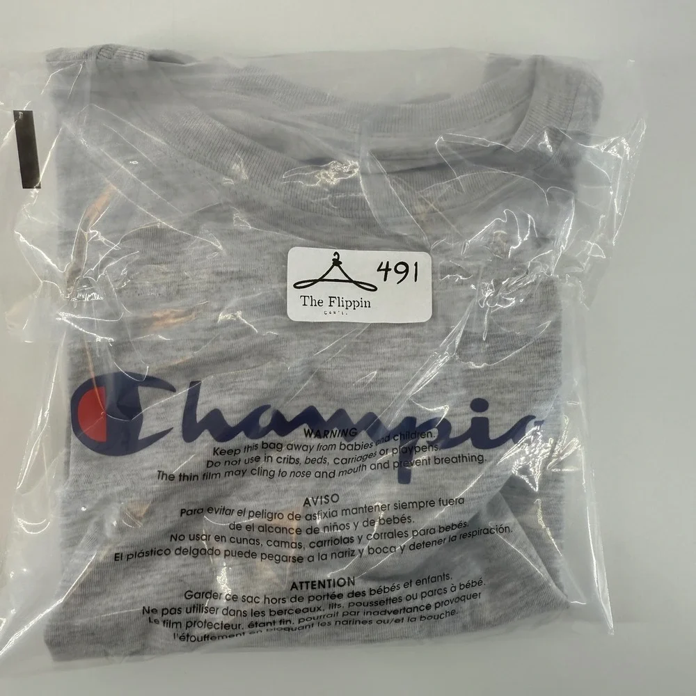 Champion Kids Grey‎ Heather Long Sleeve T Shirt Size 5 C734LK274